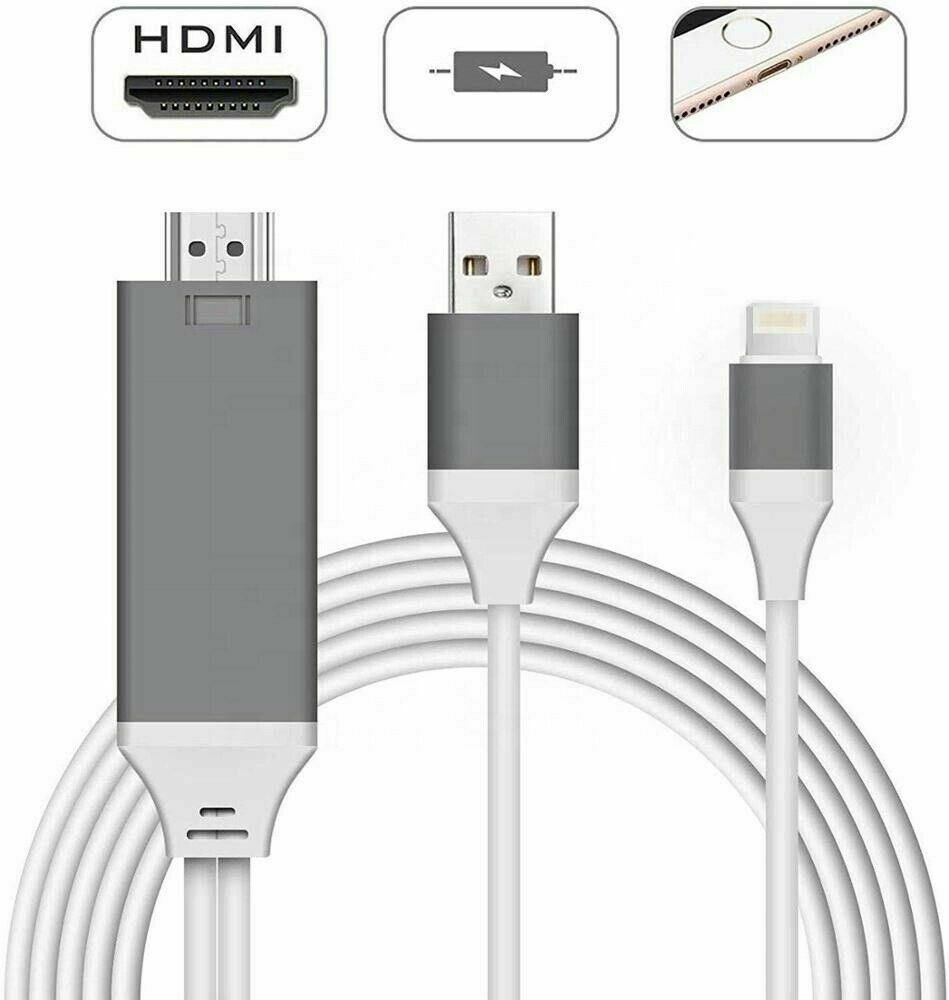 Lighting to HDMI Digital AV Adapter Cable For iPhone to HD TV – The Bananas  Store