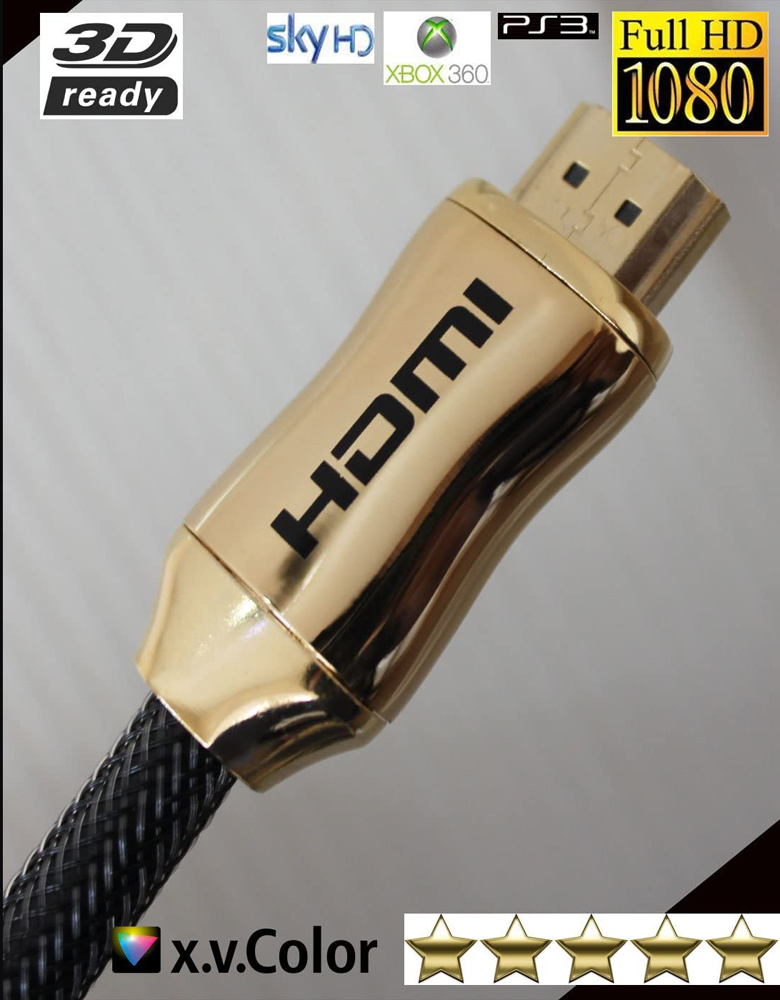 Câble HDMI 4K Ultra HD en Nylon tressé et Titanium platine